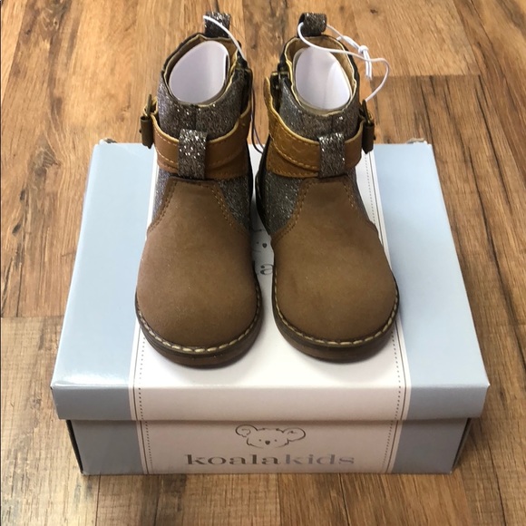 Koala Kids Toddler Girl Short Tan Boots NEW - Picture 2 of 4